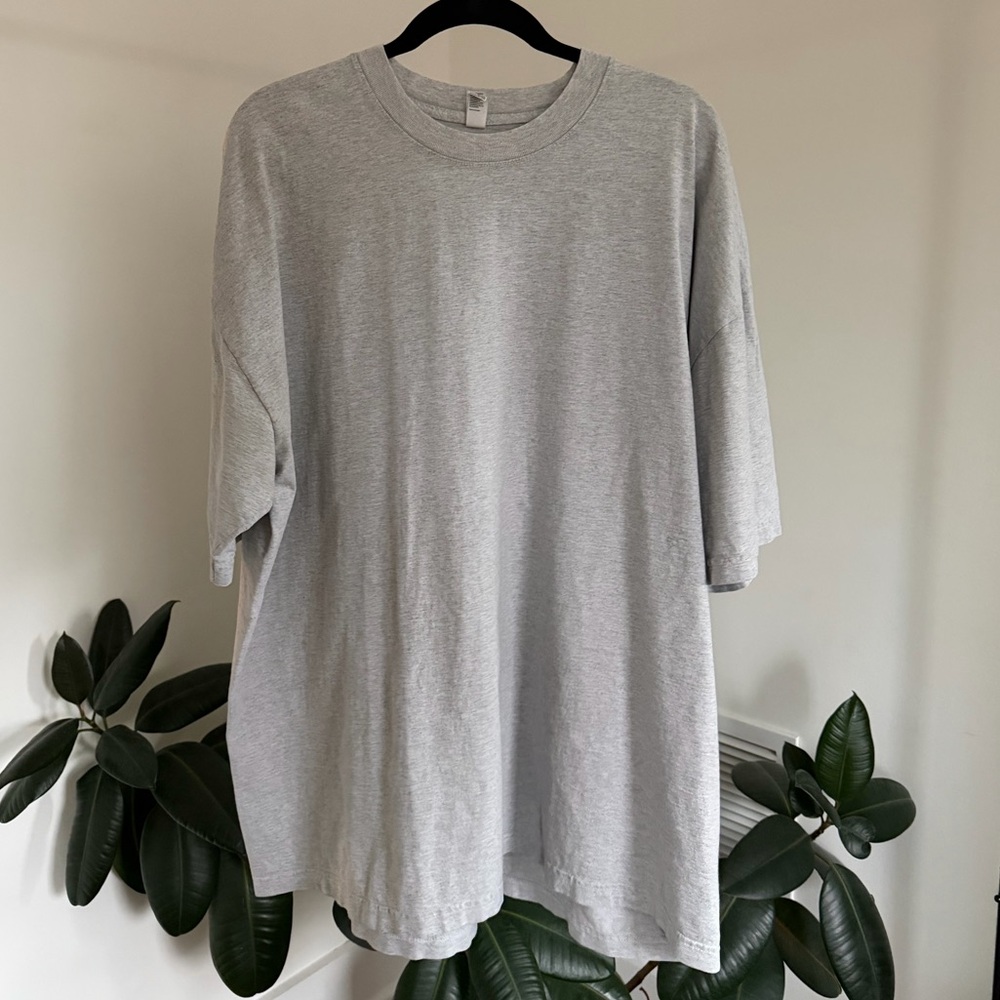 Los Angeles Apparel Basic Light Gray Crewneck Tee